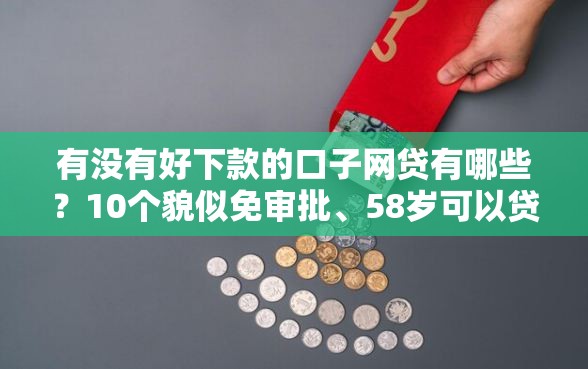 有没有好下款的口子网贷有哪些？10个貌似免审批、58岁可以贷款的口子合集