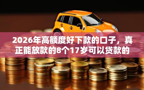 2026年高额度好下款的口子，真正能放款的8个17岁可以贷款的平台推荐