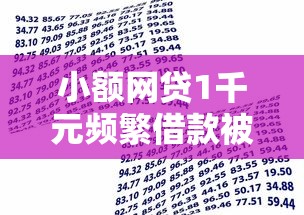 小额网贷1千元频繁借款被拒借款平台还可以借，网上贷款叫什么软件好下款的6个平台介绍