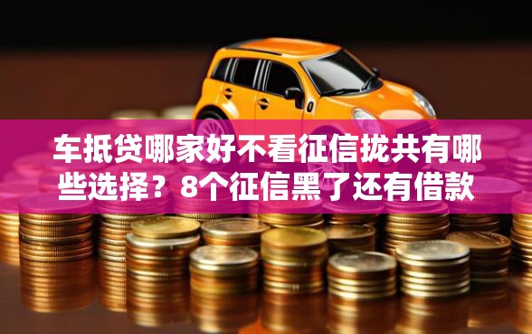 车抵贷哪家好不看征信拢共有哪些选择？8个征信黑了还有借款平台可以借钱详解
