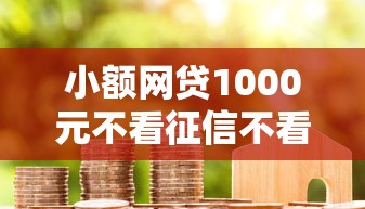 小额网贷1000元不看征信不看综合评估的借款平台，抵押房贷被拒的7个平台介绍