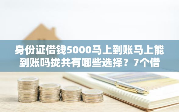 身份证借钱5000马上到账马上能到账吗拢共有哪些选择?7个借款平台黑名单可以借钱详解 身份证借钱5000马上到账马上能到账吗拢共有哪些选择?7个借款平台黑名单可以借钱详解