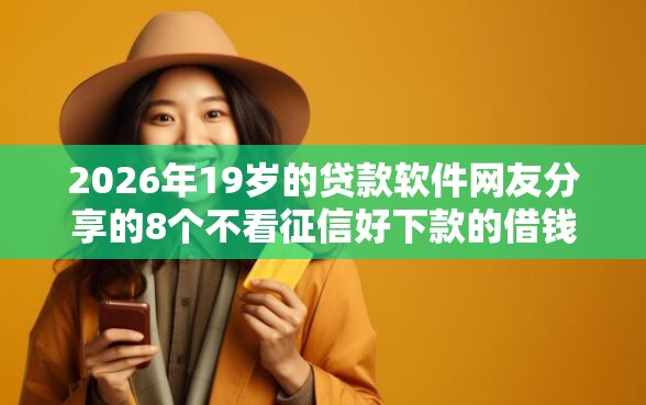 2026年19岁的贷款软件网友分享的8个不看征信好下款的借钱软件我觉得不错！