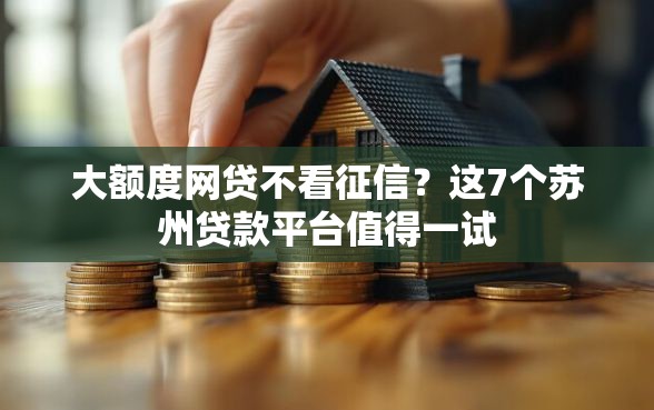 大额度网贷不看征信?这7个苏州贷款平台值得一试 大额度网贷不看征信?这7个苏州贷款平台值得一试