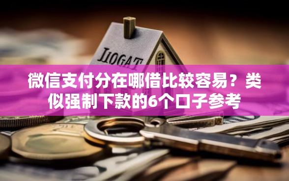 微信支付分在哪借比较容易？类似强制下款的6个口子参考