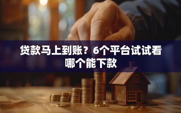 贷款马上到账？6个平台试试看哪个能下款