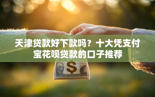 天津贷款好下款吗？十大凭支付宝花呗贷款的口子推荐