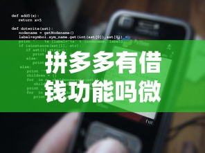 拼多多有借钱功能吗微信?7个支持下款到微信的贷款平台电话 拼多多有借钱功能吗微信?7个支持下款到微信的贷款平台电话
