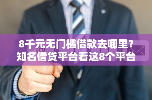 8千元无门槛借款去哪里？知名借贷平台看这8个平台