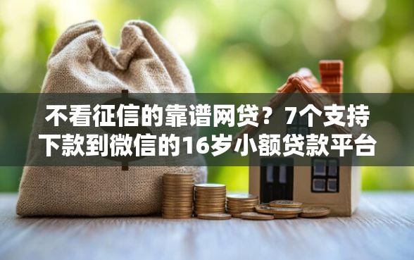 不看征信的靠谱网贷？7个支持下款到微信的16岁小额贷款平台