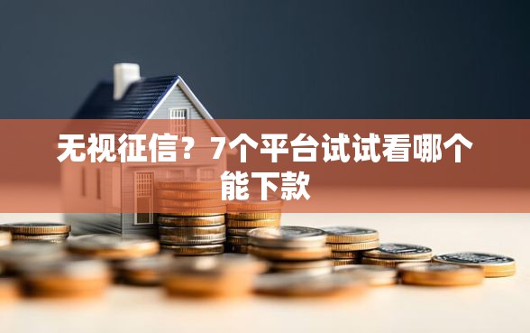 无视征信？7个平台试试看哪个能下款