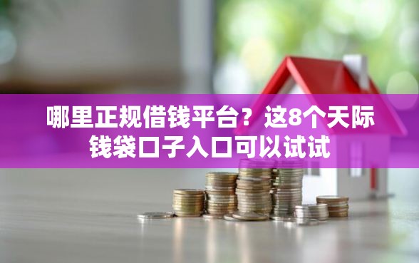 哪里正规借钱平台？这8个天际钱袋口子入口可以试试