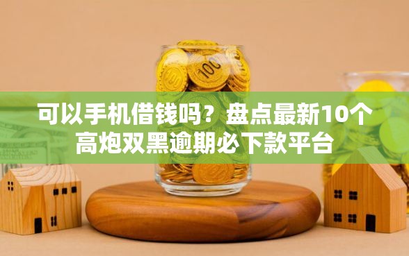 可以手机借钱吗？盘点最新10个高炮双黑逾期必下款平台