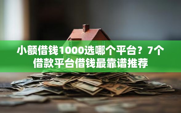 小额借钱1000选哪个平台?7个借款平台借钱最靠谱推荐 小额借钱1000选哪个平台?7个借款平台借钱最靠谱推荐