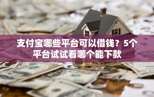 支付宝哪些平台可以借钱？5个平台试试看哪个能下款