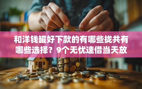 和洋钱罐好下款的有哪些拢共有哪些选择？9个无忧速借当天放款的app详解