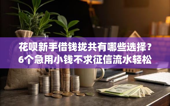 花呗新手借钱拢共有哪些选择？6个急用小钱不求征信流水轻松贷的app详解