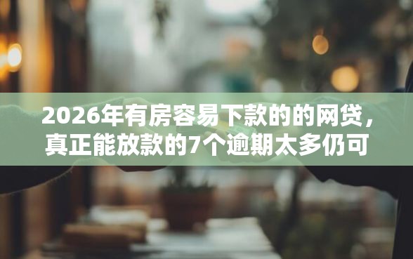 2026年有房容易下款的的网贷，真正能放款的7个逾期太多仍可下款的口子推荐