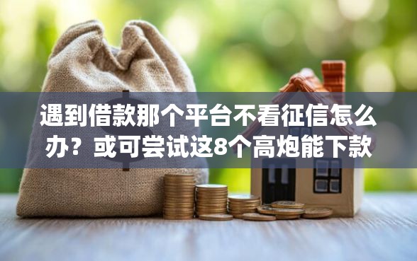 遇到借款那个平台不看征信怎么办？或可尝试这8个高炮能下款的app