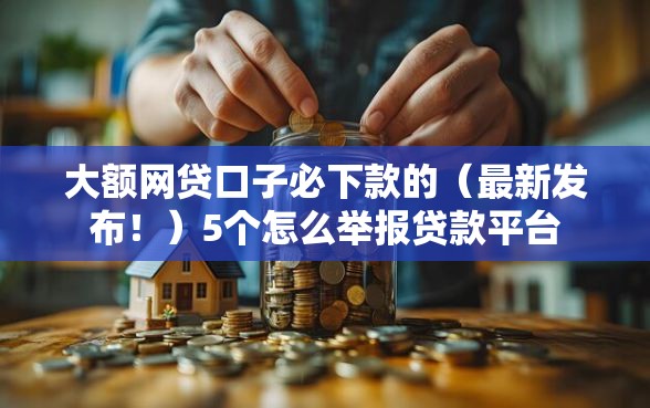 大额网贷口子必下款的（最新发布！）5个怎么举报贷款平台