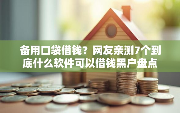备用口袋借钱？网友亲测7个到底什么软件可以借钱黑户盘点