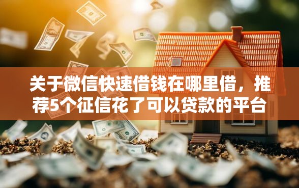 关于微信快速借钱在哪里借，推荐5个征信花了可以贷款的平台给你