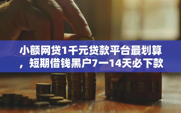 小额网贷1千元贷款平台最划算，短期借钱黑户7一14天必下款借你用的7个平台介绍