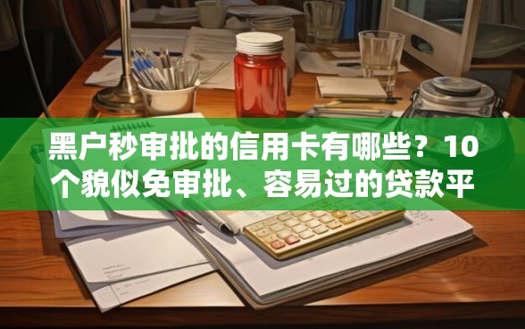 黑户秒审批的信用卡有哪些？10个貌似免审批、容易过的贷款平台合集