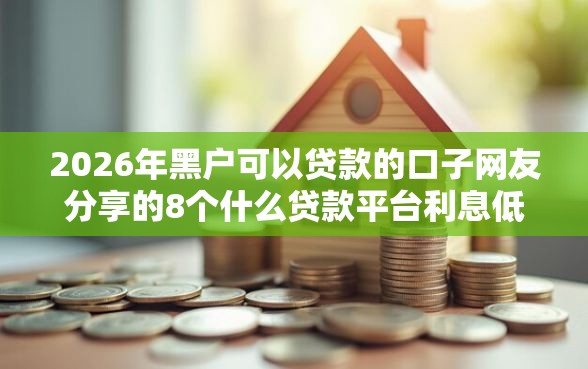 2026年黑户可以贷款的口子网友分享的8个什么贷款平台利息低我觉得不错！