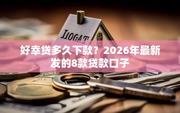好幸贷多久下款？2026年最新发的8款贷款口子