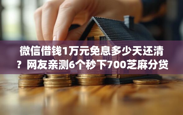微信借钱1万元免息多少天还清?网友亲测6个秒下700芝麻分贷款app盘点 微信借钱1万元免息多少天还清?网友亲测6个秒下700芝麻分贷款app盘点