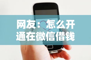 网友：怎么开通在微信借钱服务？求介绍几款有那些贷款平台不需要看征信