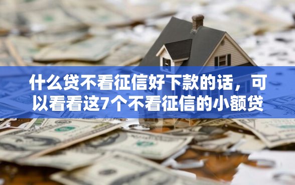 什么贷不看征信好下款的话，可以看看这7个不看征信的小额贷款平台