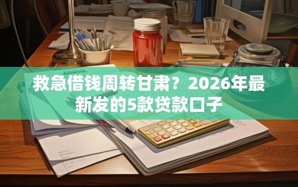 救急借钱周转甘肃？2026年最新发的5款贷款口子