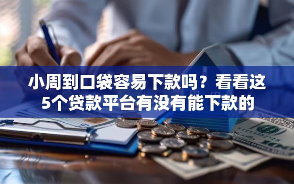 小周到口袋容易下款吗？看看这5个贷款平台有没有能下款的