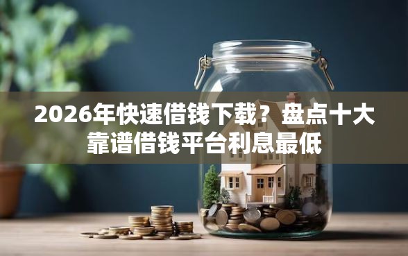 2026年快速借钱下载？盘点十大靠谱借钱平台利息最低