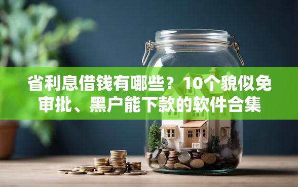 省利息借钱有哪些？10个貌似免审批、黑户能下款的软件合集