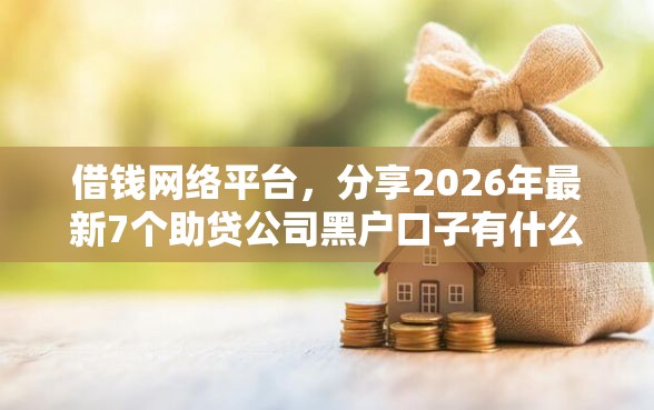 借钱网络平台，分享2026年最新7个助贷公司黑户口子有什么