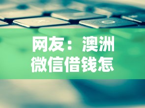 网友：澳洲微信借钱怎么办理？求介绍几款借钱平台容易通过的