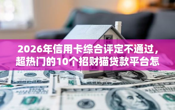 2026年信用卡综合评定不通过，超热门的10个招财猫贷款平台怎么样推荐