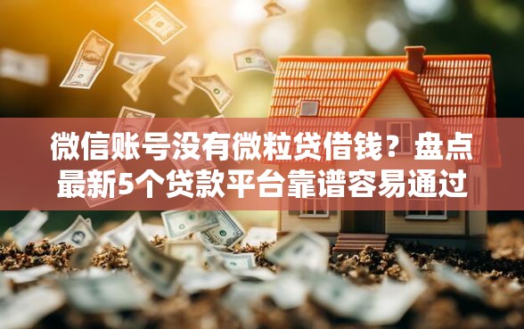 微信账号没有微粒贷借钱？盘点最新5个贷款平台靠谱容易通过
