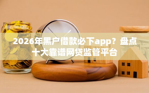 2026年黑户借款必下app？盘点十大靠谱网贷监管平台