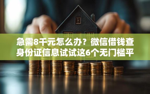 急需8千元怎么办？微信借钱查身份证信息试试这6个无门槛平台