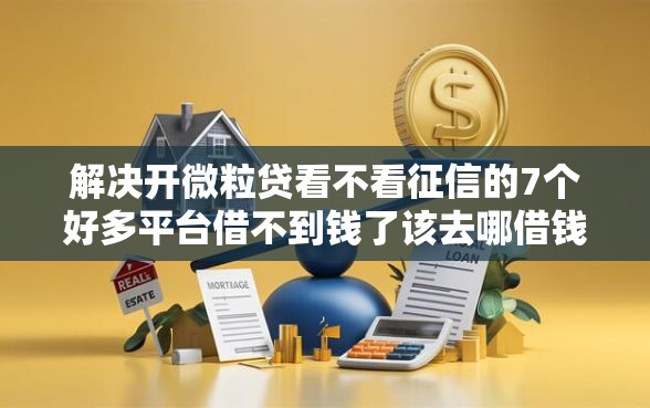 解决开微粒贷看不看征信的7个好多平台借不到钱了该去哪借钱分享
