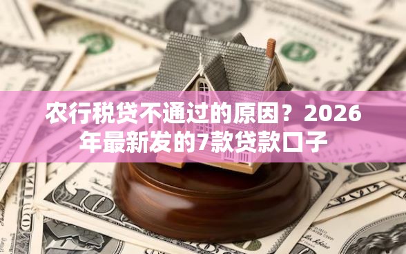农行税贷不通过的原因？2026年最新发的7款贷款口子