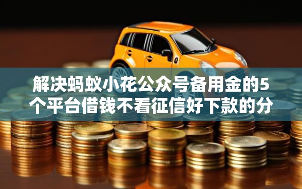 解决蚂蚁小花公众号备用金的5个平台借钱不看征信好下款的分享