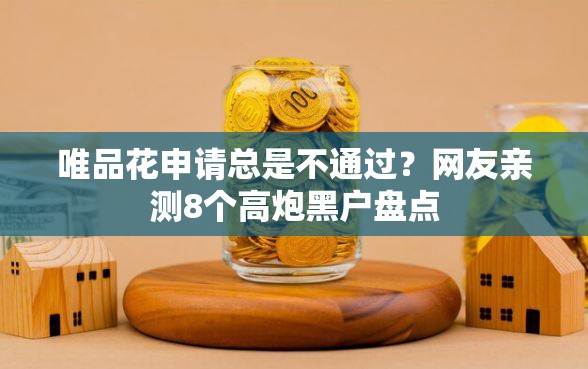 唯品花申请总是不通过？网友亲测8个高炮黑户盘点