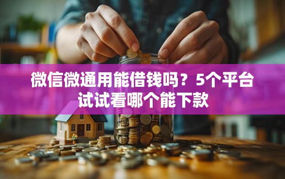 微信微通用能借钱吗？5个平台试试看哪个能下款