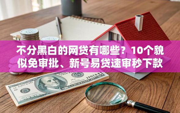 不分黑白的网贷有哪些？10个貌似免审批、新号易贷速审秒下款软件合集