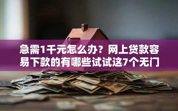 急需1千元怎么办？网上贷款容易下款的有哪些试试这7个无门槛平台